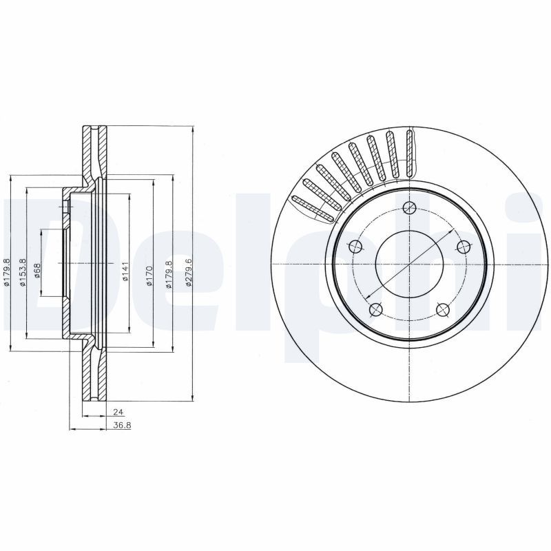 DELPHI BG4282C Brake Disc