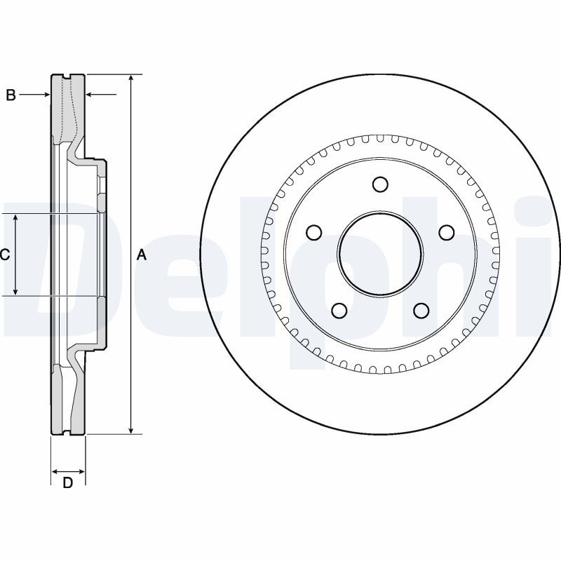 DELPHI BG4283 Brake Disc