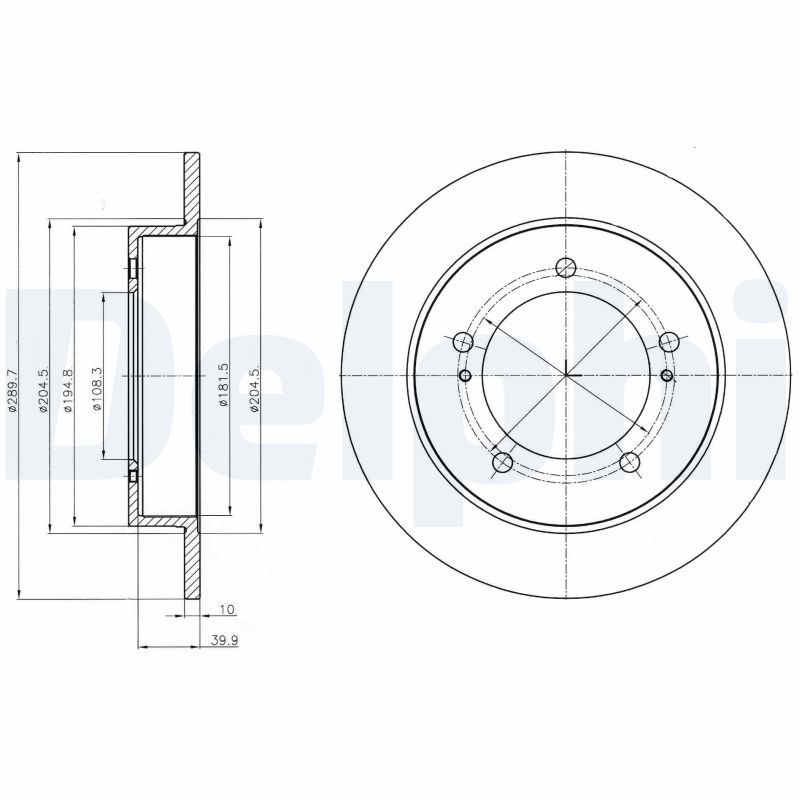DELPHI BG4289 Brake Disc