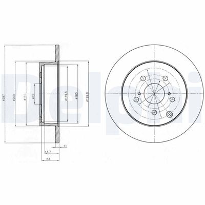 Brake Disc DELPHI BG4291