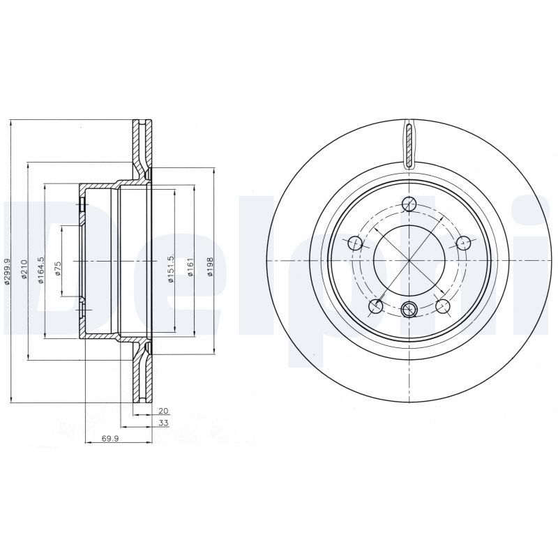 DELPHI BG4293C Brake Disc