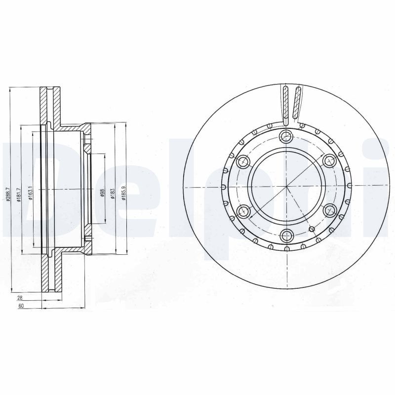 DELPHI BG4297 Brake Disc