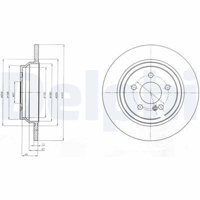 Brake Disc DELPHI BG4298