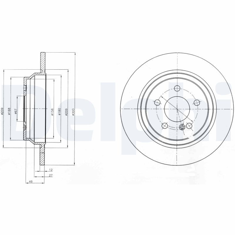 DELPHI BG4298C Brake Disc