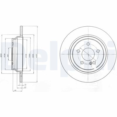 Brake Disc DELPHI BG4298C