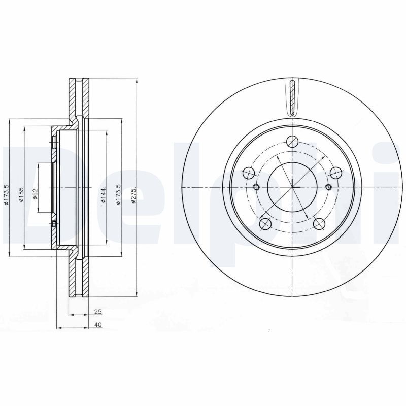 DELPHI BG4304 Brake Disc
