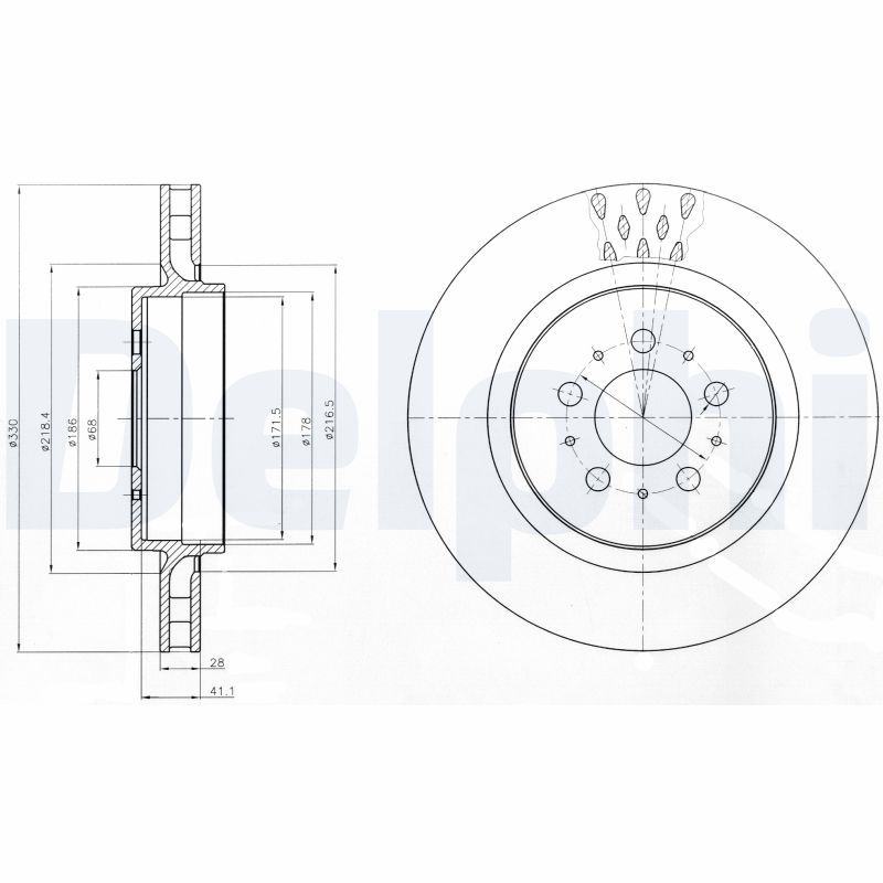 DELPHI BG4306 Brake Disc
