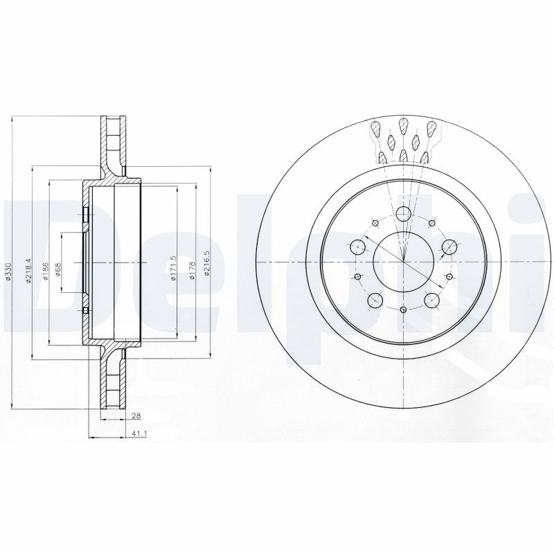 DELPHI BG4306C Brake Disc
