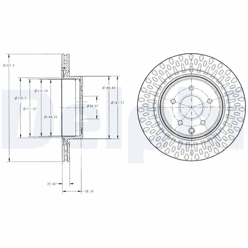 DELPHI BG4307 Brake Disc