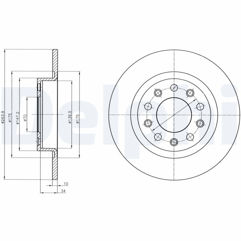 DELPHI BG4315 Brake Disc
