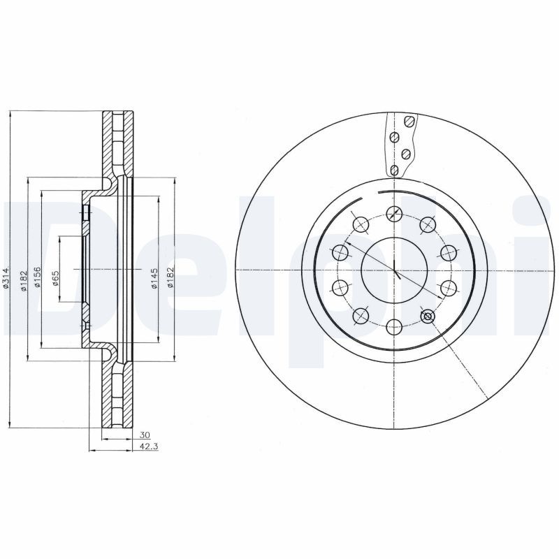 DELPHI BG4330C Brake Disc