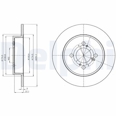 Brake Disc DELPHI BG4345
