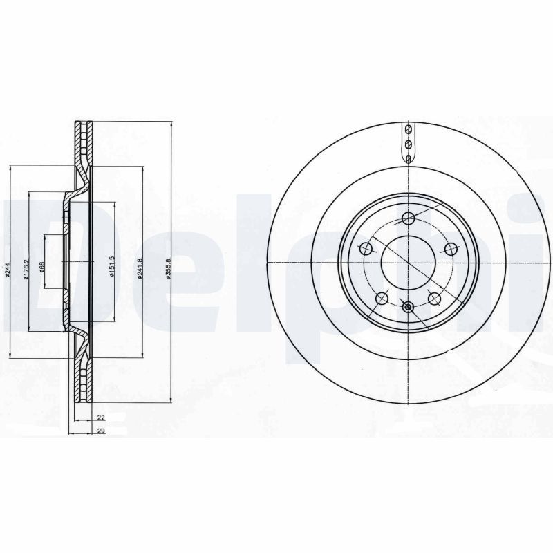 DELPHI BG4387C Brake Disc