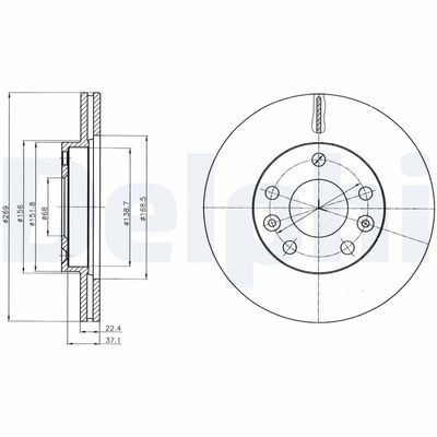 Brake Disc DELPHI BG4455C