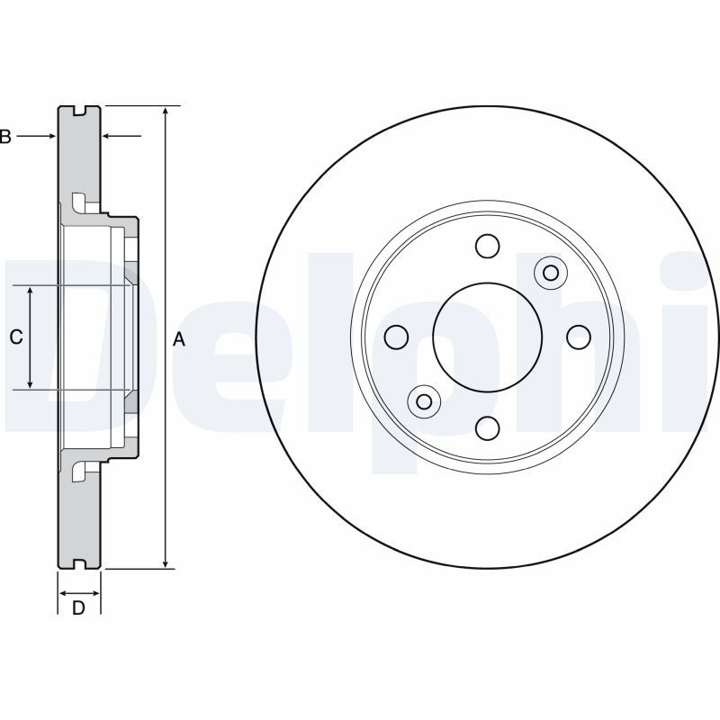 DELPHI BG4459 Brake Disc