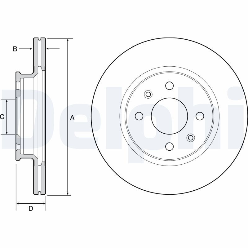 DELPHI BG4535 Brake Disc