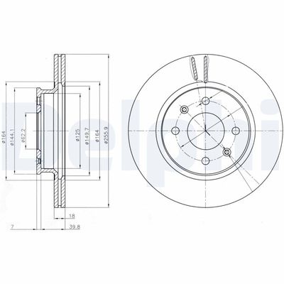 Brake Disc DELPHI BG4535C