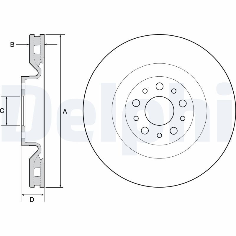 DELPHI BG4556 Brake Disc