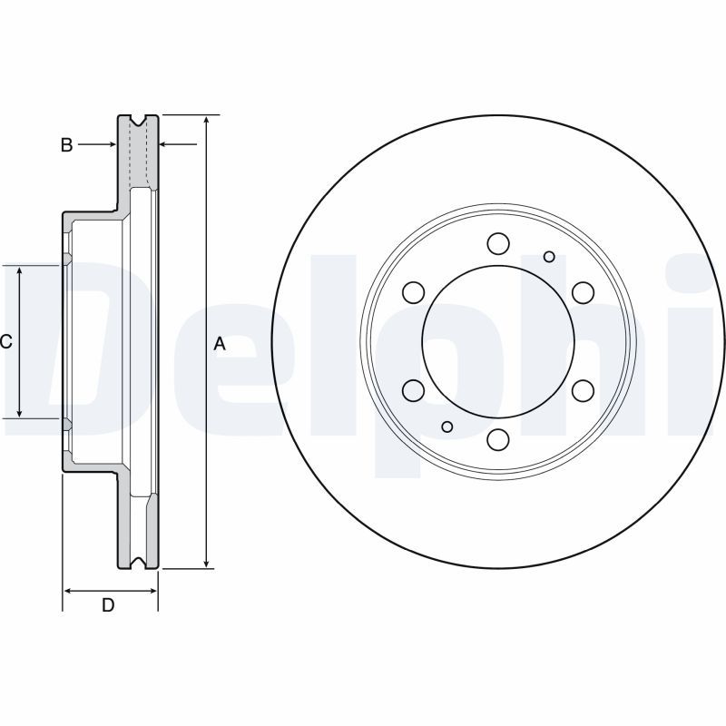 DELPHI BG4557 Brake Disc
