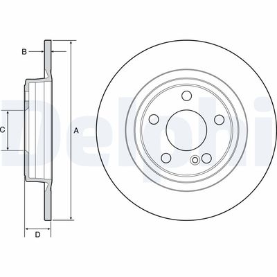Brake Disc DELPHI BG4558C