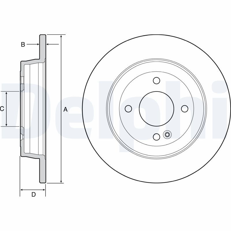 DELPHI BG4564 Brake Disc