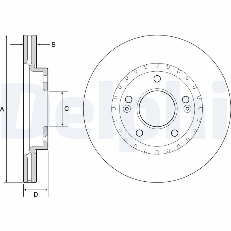DELPHI BG4565C Brake Disc