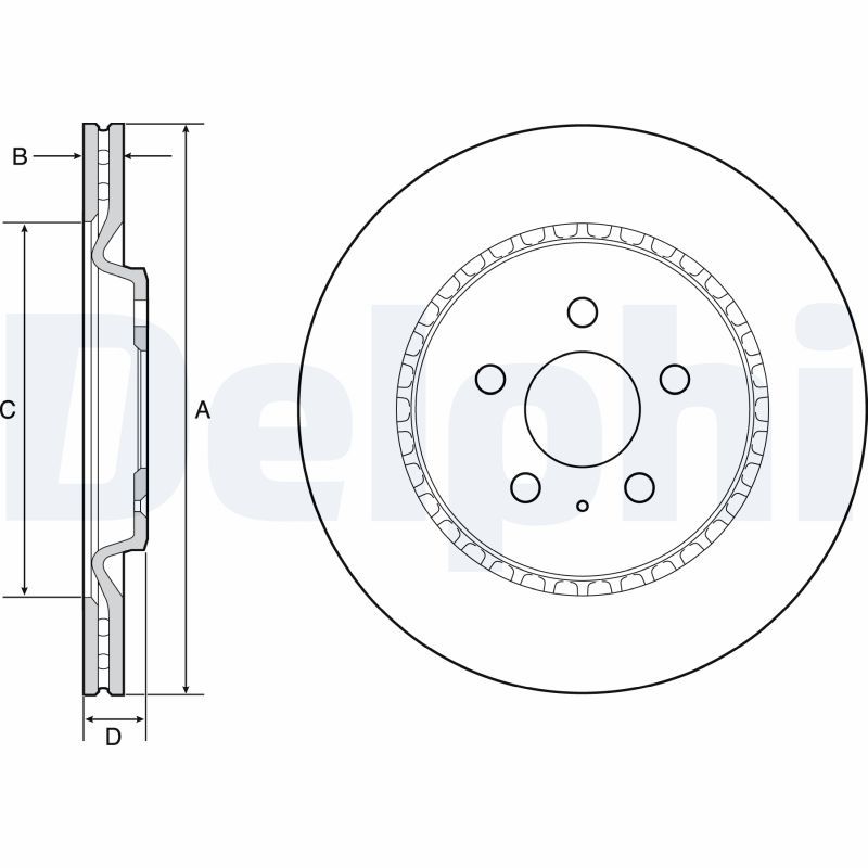 DELPHI BG4643C Brake Disc