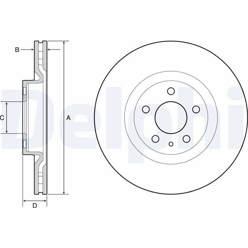 DELPHI BG4654C Brake Disc