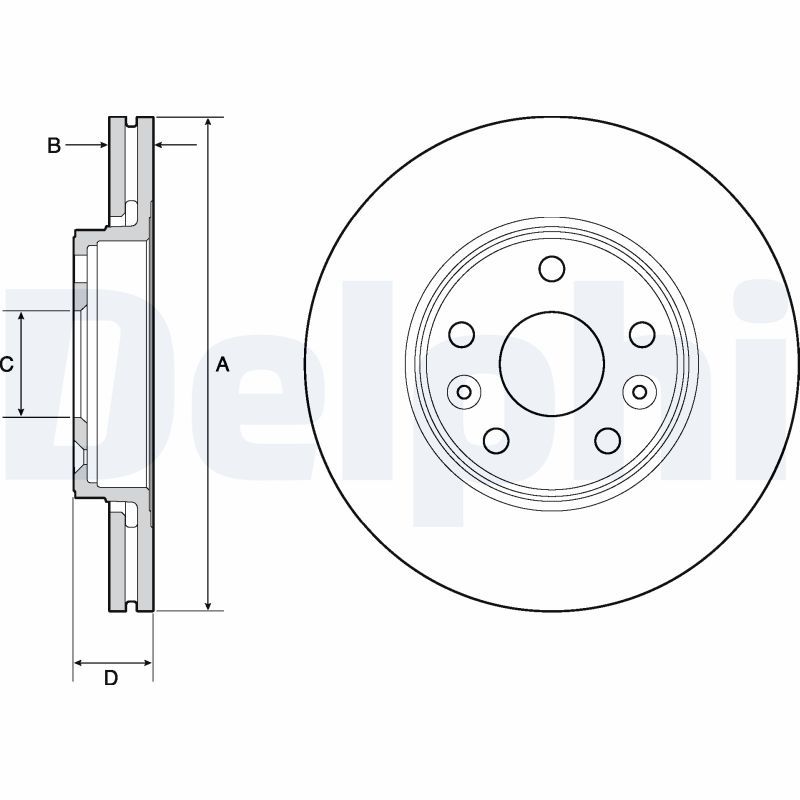 DELPHI BG4667C Brake Disc