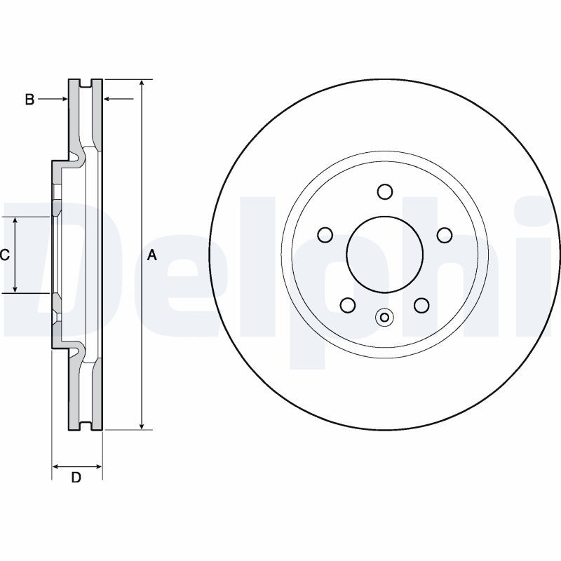 DELPHI BG4672C Brake Disc