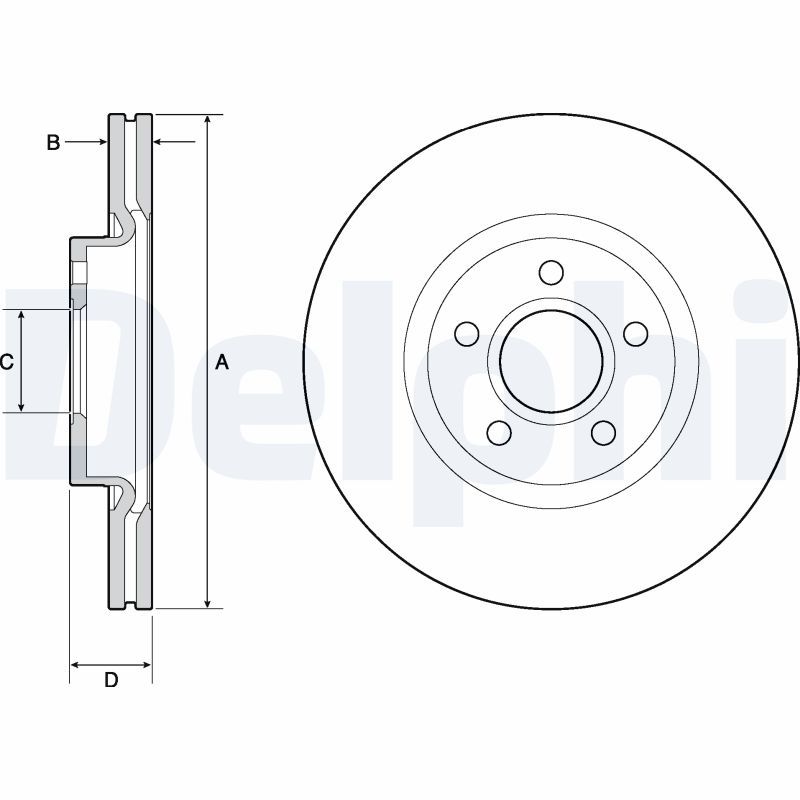 DELPHI BG4676C Brake Disc