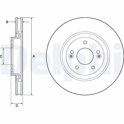 Brake Disc DELPHI BG4683C
