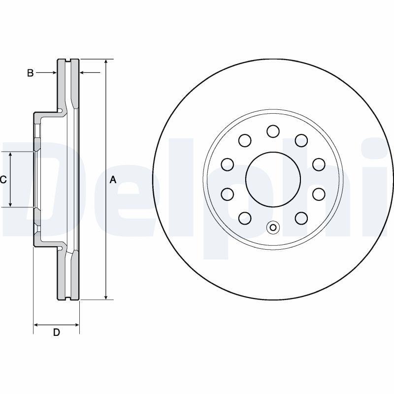 DELPHI BG4701C Brake Disc
