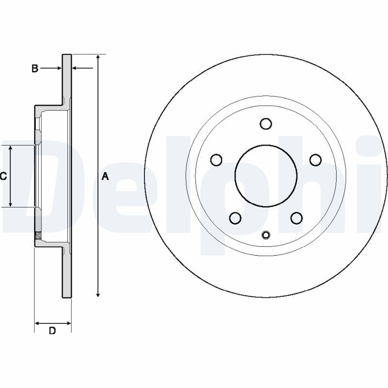 DELPHI BG4707C Brake Disc
