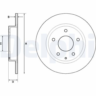 Brake Disc DELPHI BG4707C