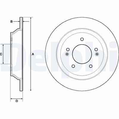 Brake Disc DELPHI BG4708C