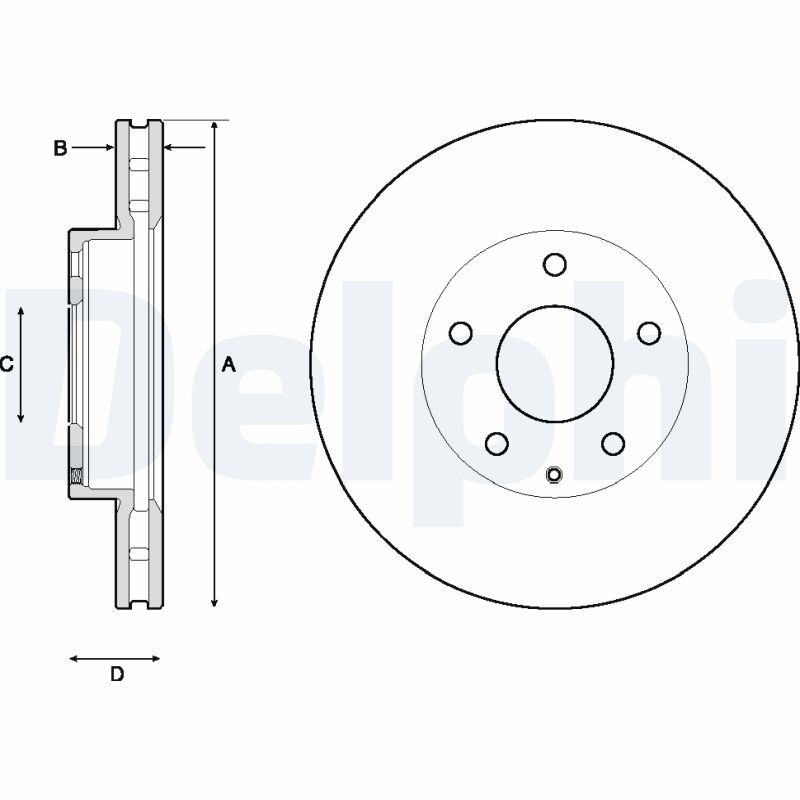 DELPHI BG4712C Brake Disc