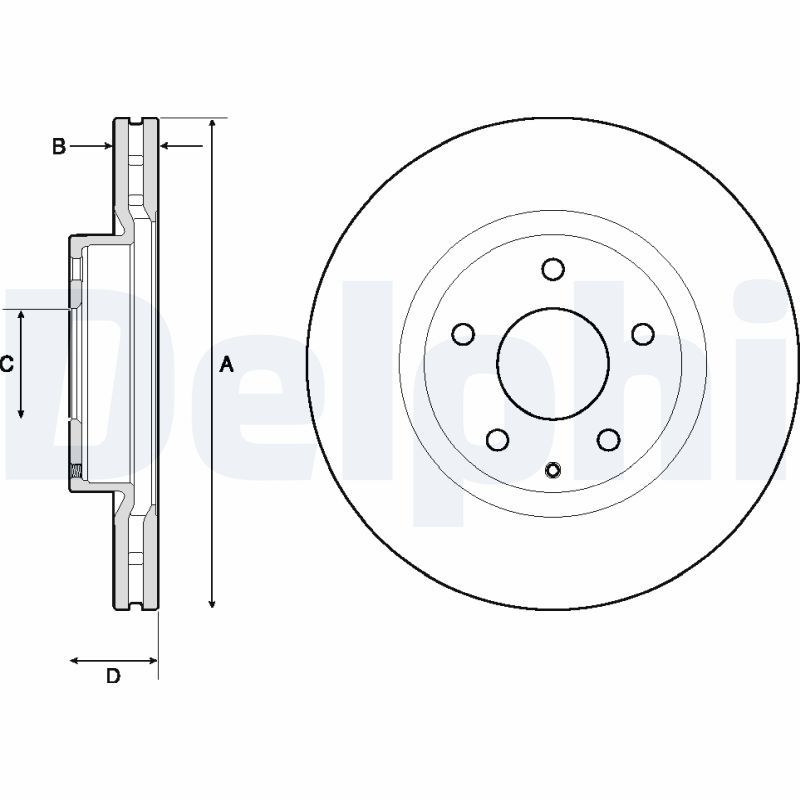 DELPHI BG4713C Brake Disc