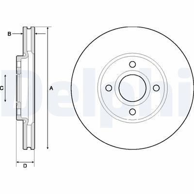 Brake Disc DELPHI BG4715C