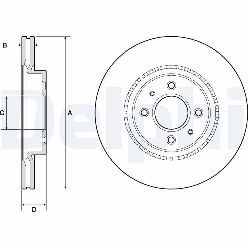 DELPHI BG4743C Brake Disc