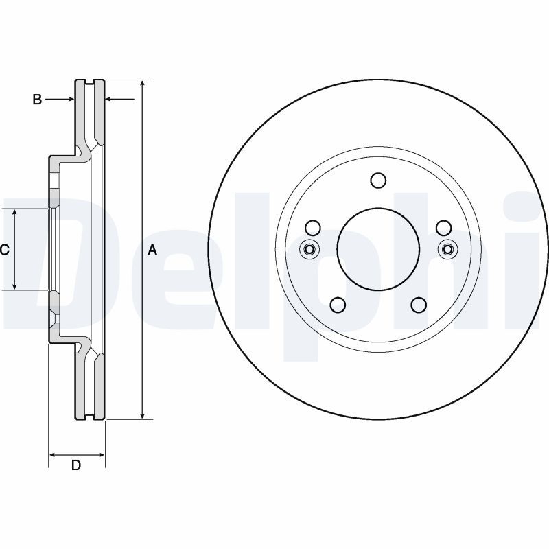 DELPHI BG4745C Brake Disc