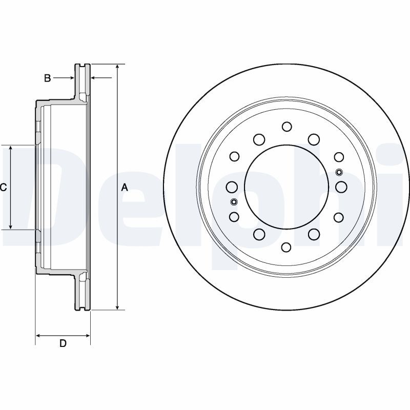 DELPHI BG4747C Brake Disc