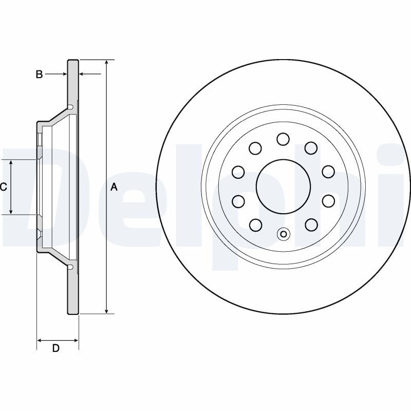 DELPHI BG4751C Brake Disc