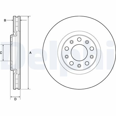 Brake Disc DELPHI BG4763C