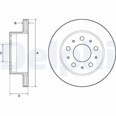 Brake Disc DELPHI BG4796C