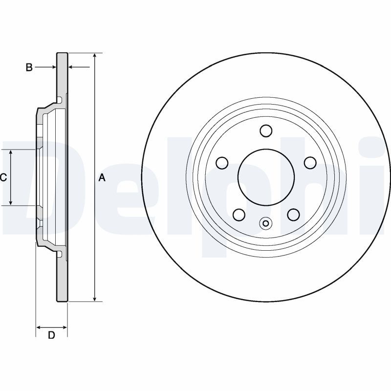 DELPHI BG4800C Brake Disc