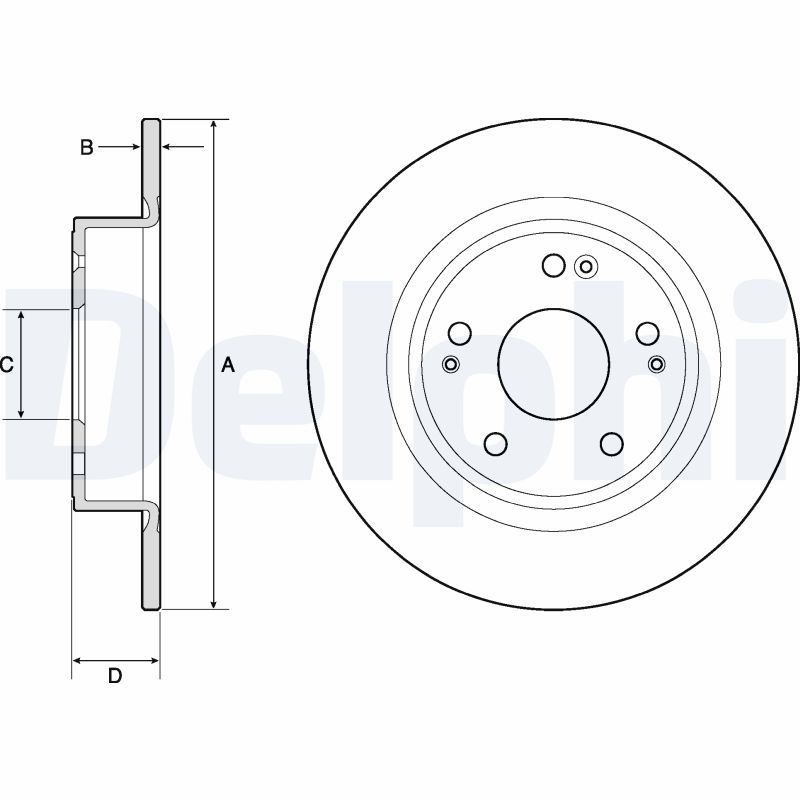 DELPHI BG4801C Brake Disc