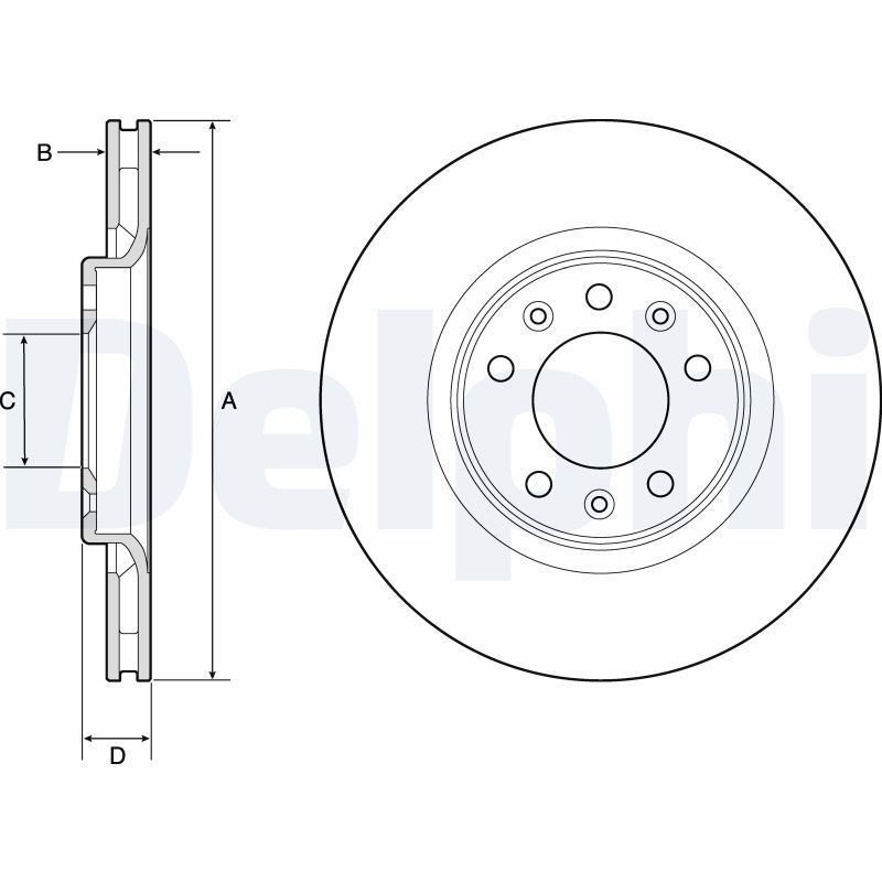 DELPHI BG4806C Brake Disc