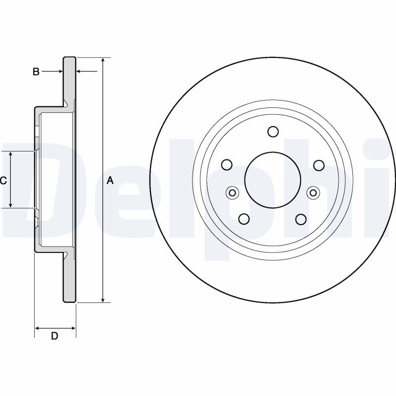 DELPHI BG4807C Brake Disc