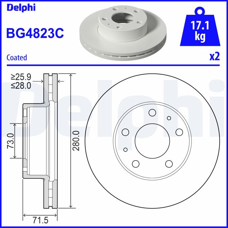 DELPHI BG4823C Brake Disc